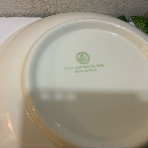 Vintage Ciao Italia Large Pasta Bowl Over and Back Inc Italy 12 3/4" - Picture 3 of 5